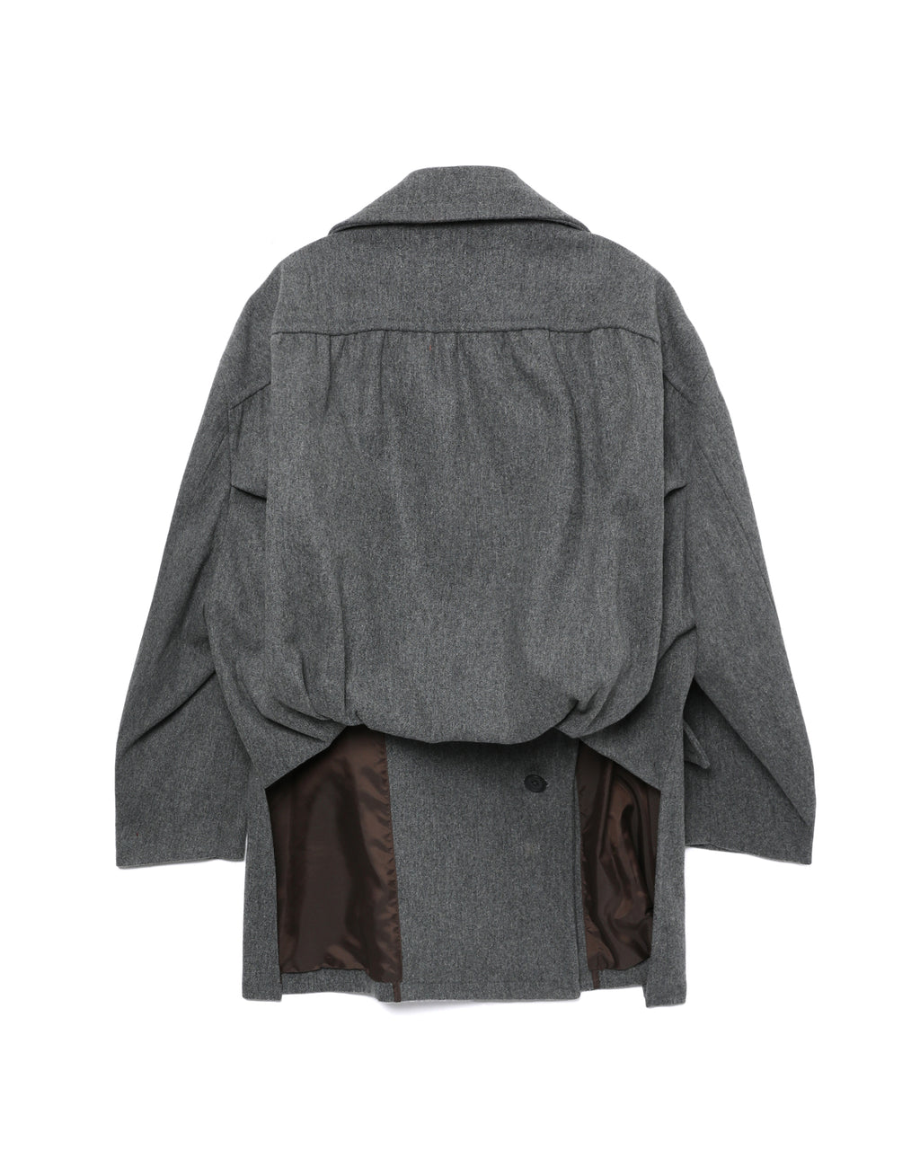 Double-breasted wool coat