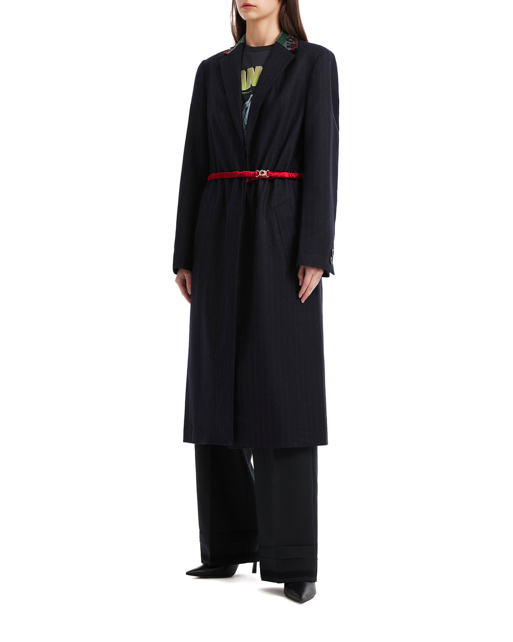 Belted long coat