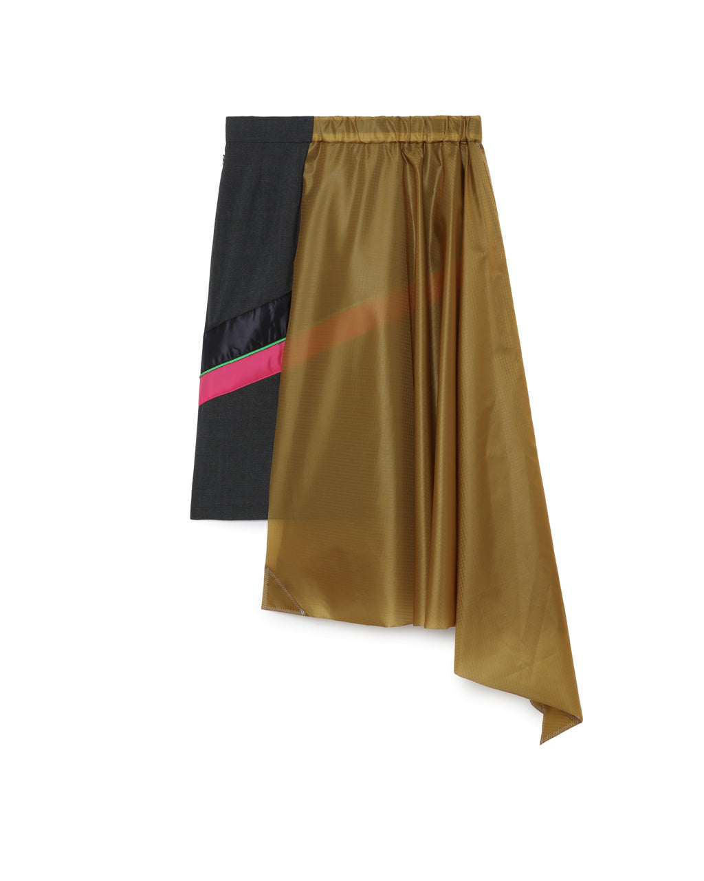 Panelled belted skirt