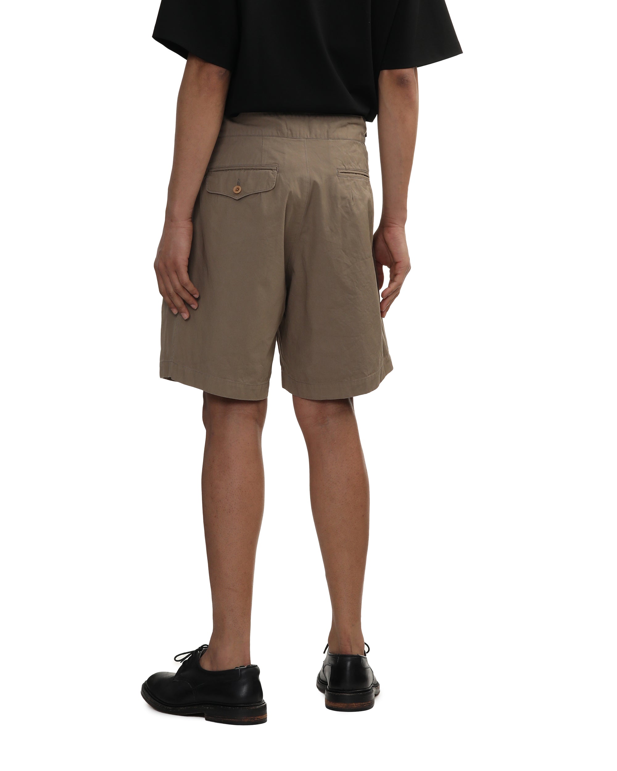Pleated utility shorts