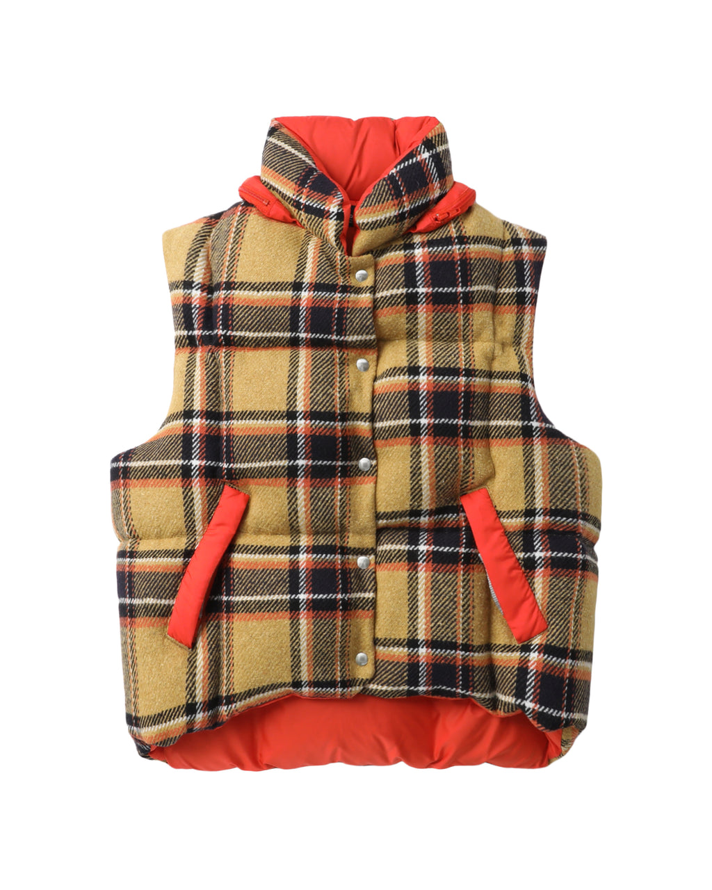 Cropped plaid gilet