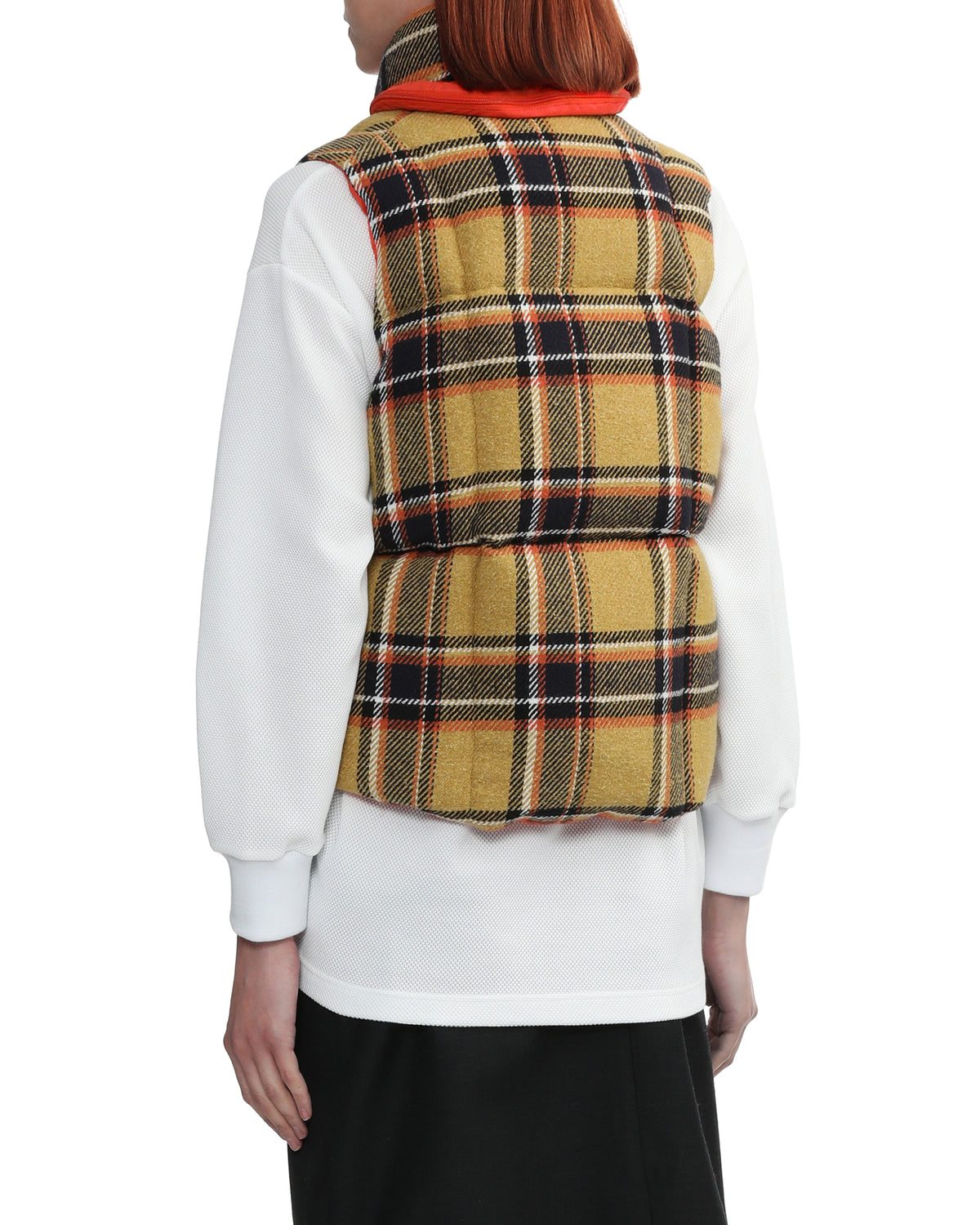 Cropped plaid gilet