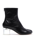 Clear-heel boots