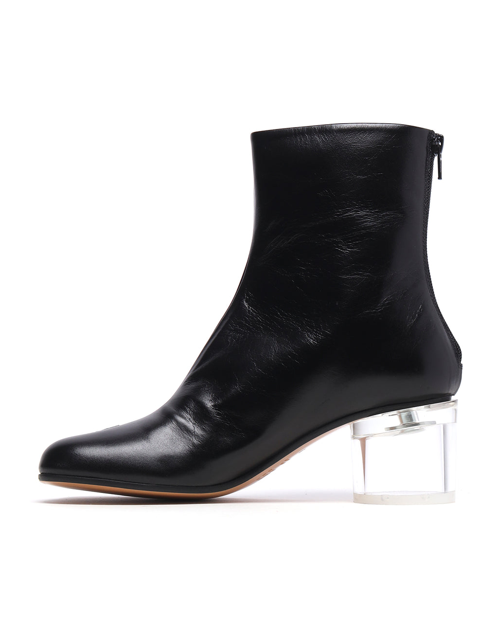 Clear-heel boots
