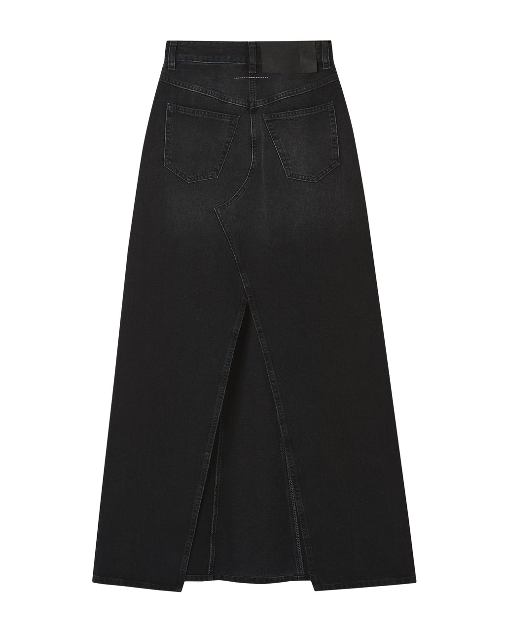 Painted denim skirt