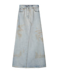 Denim maxi skirt