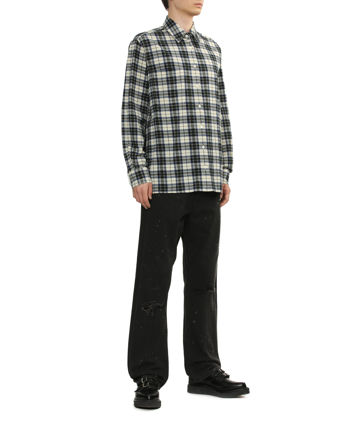 Check long sleeve shirt