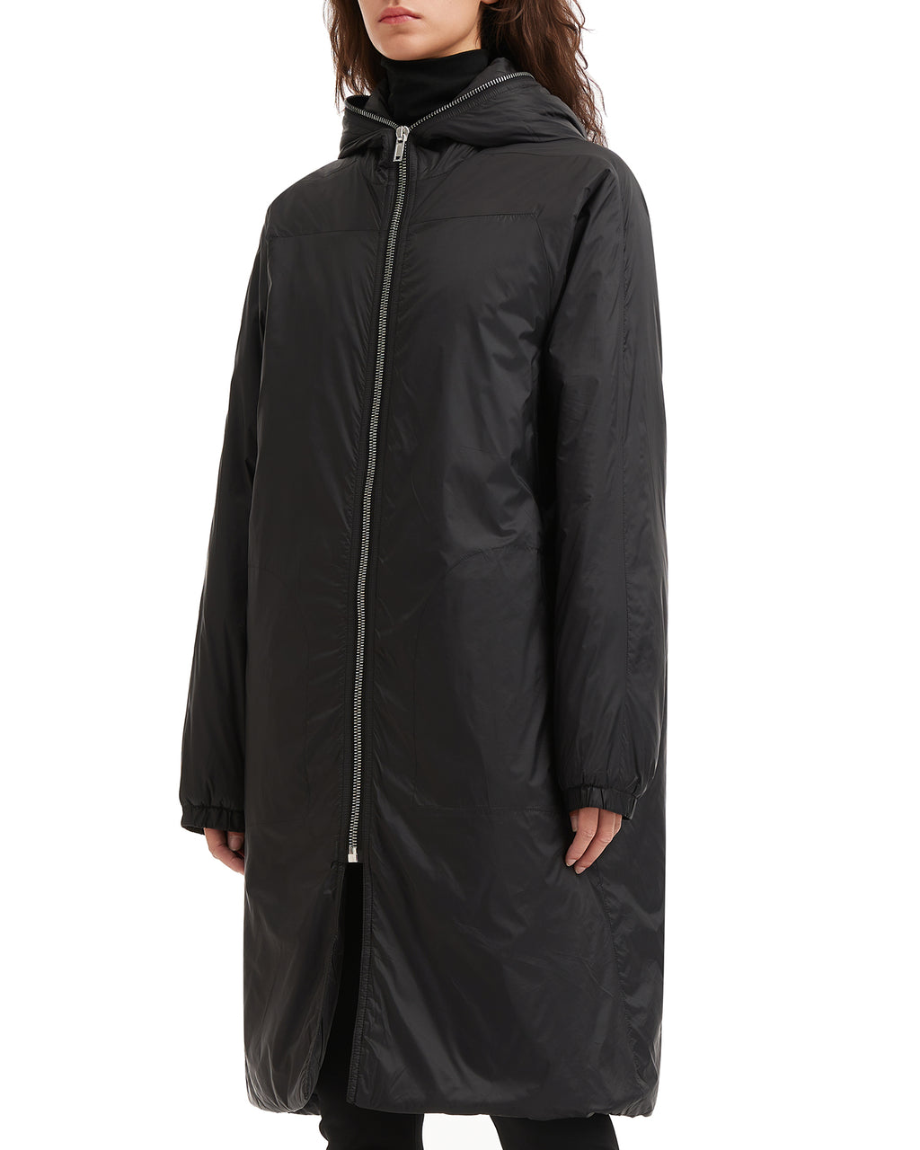 Hooded long coat