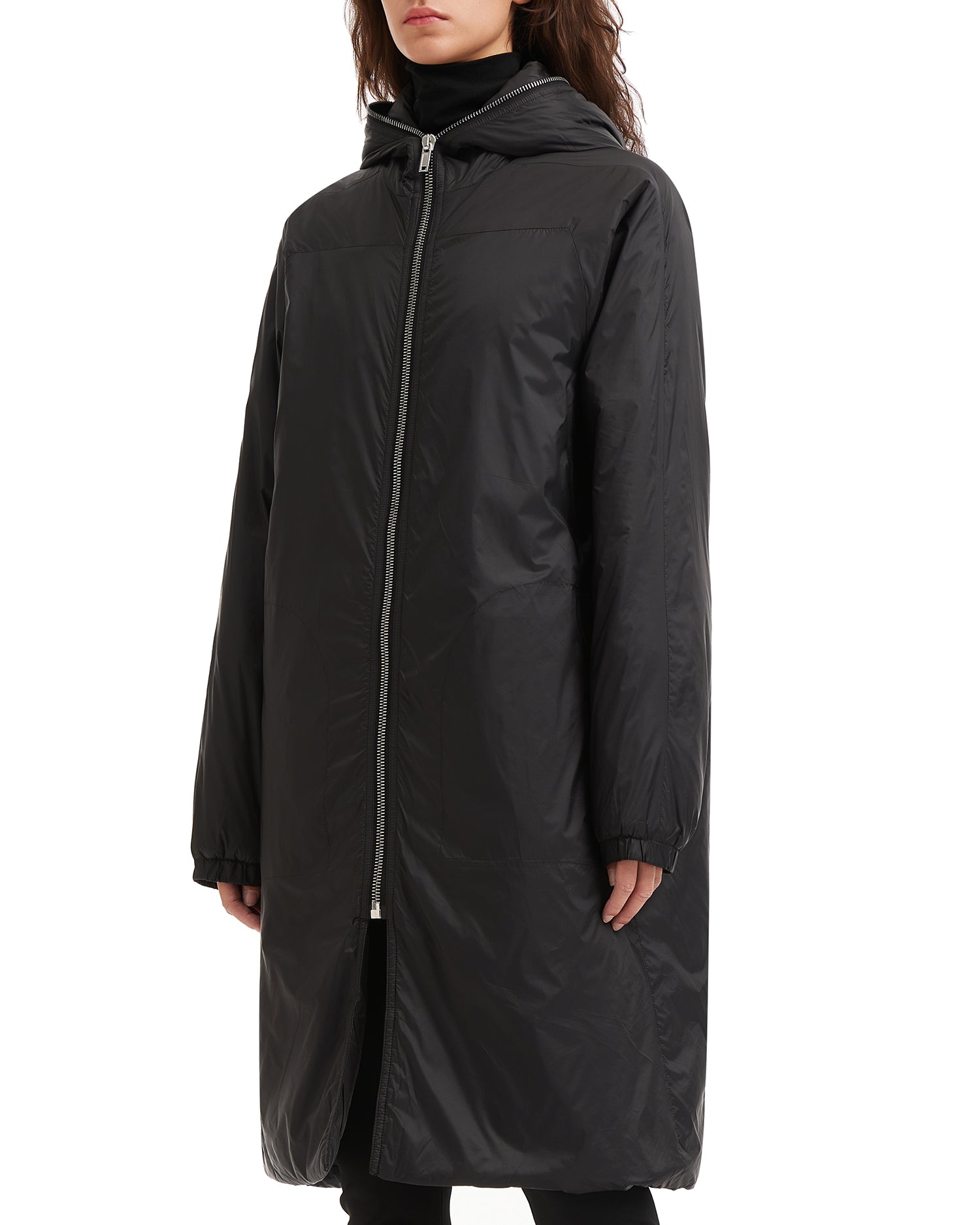 Hooded long coat