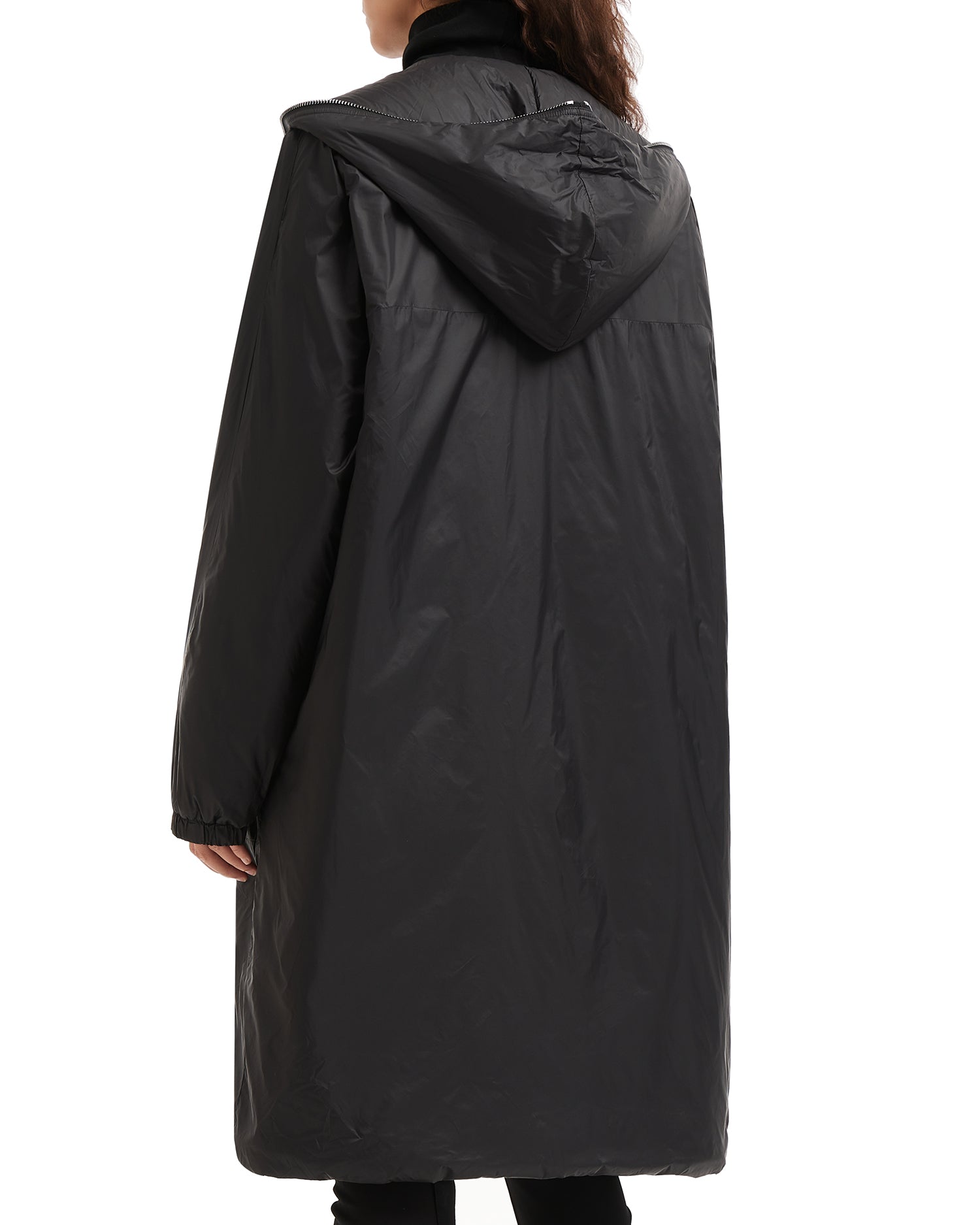 Hooded long coat