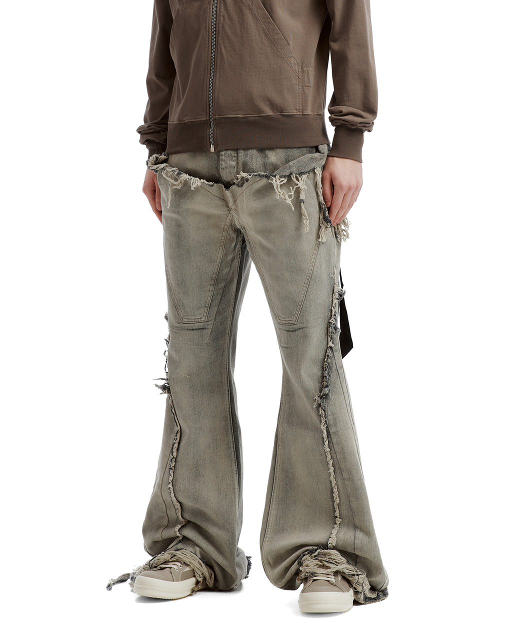 Silvered bootcut jeans