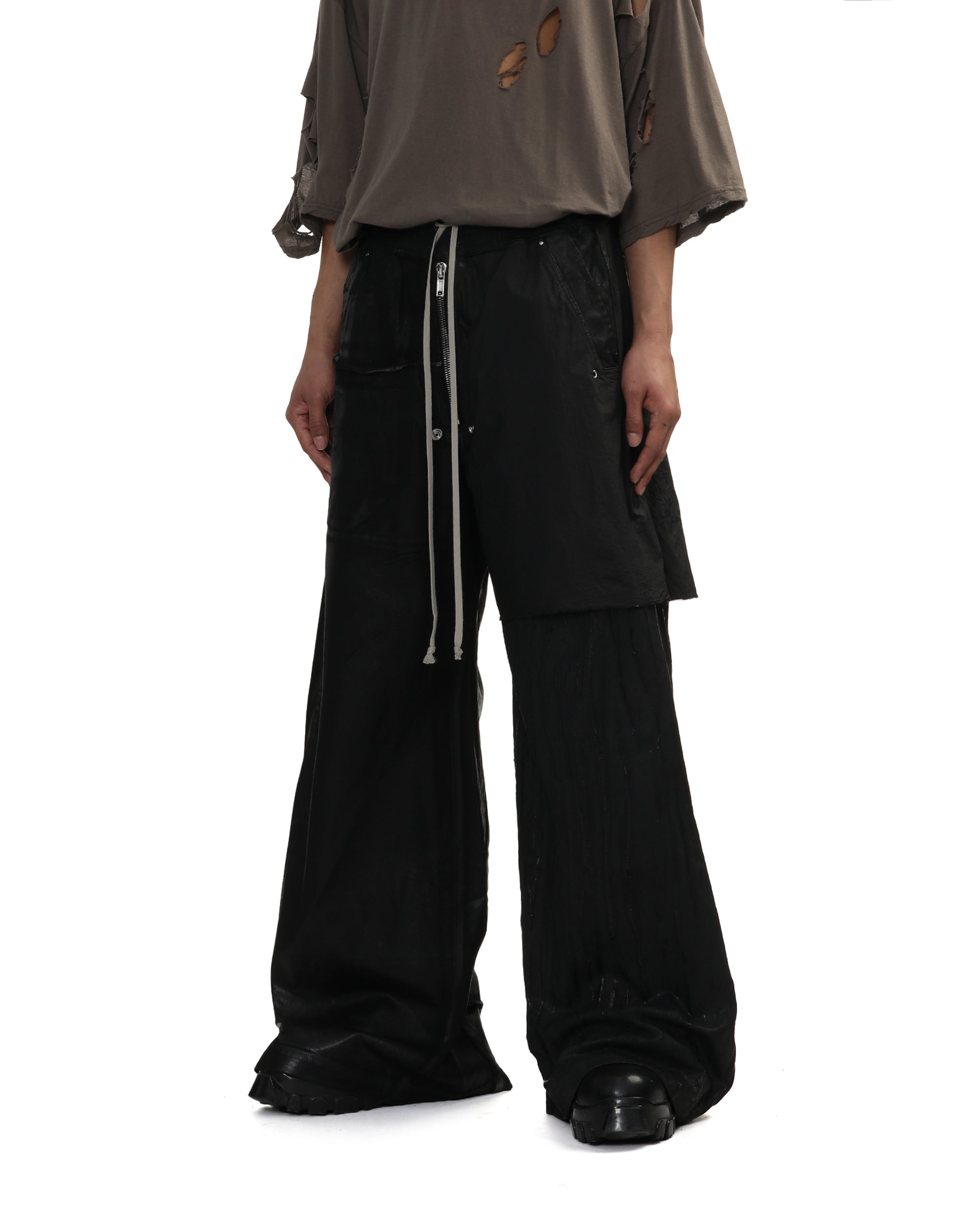 Layered wide leg trousers