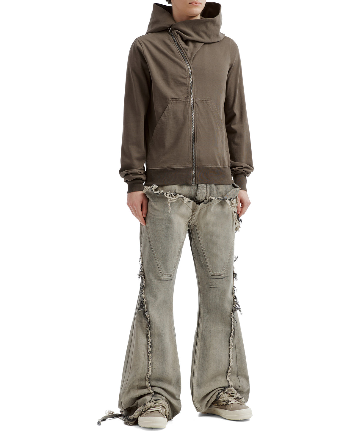 Hooded zip-up sweatshirt