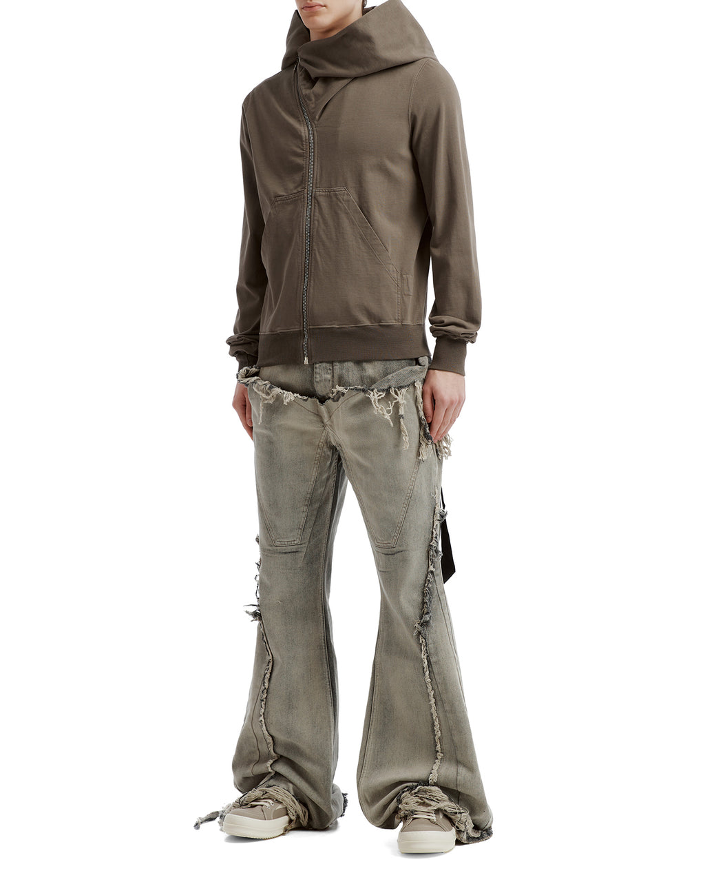 Hooded zip-up sweatshirt