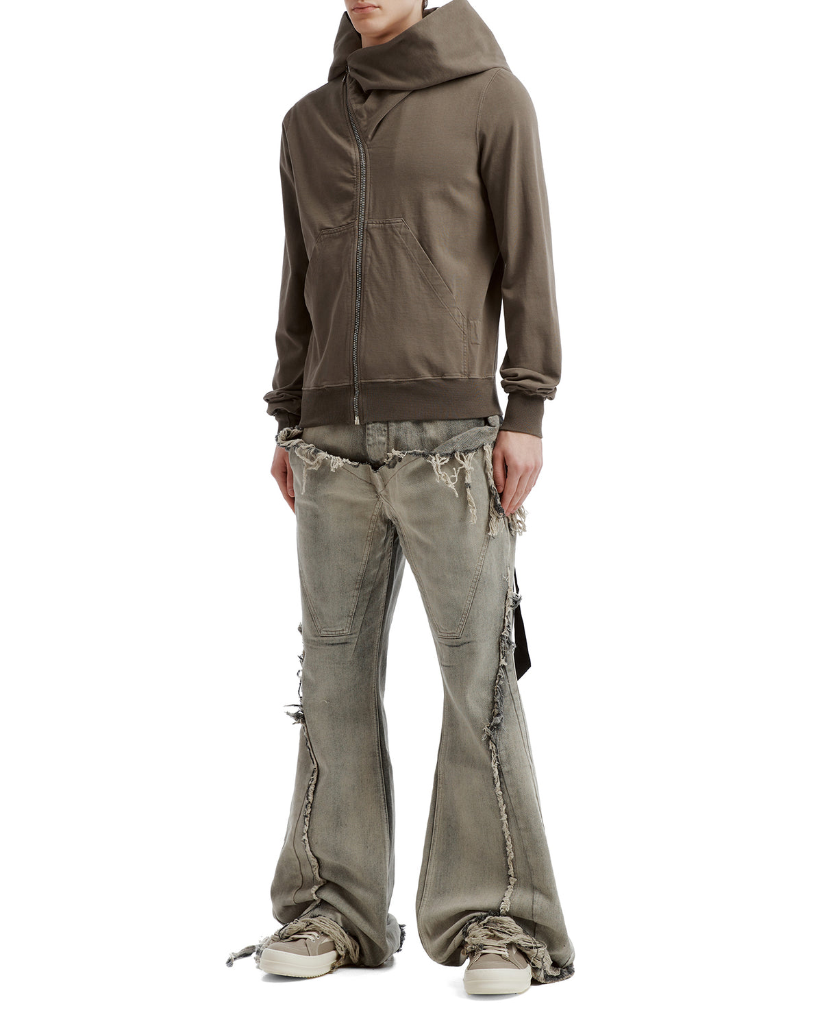 Hooded zip-up sweatshirt