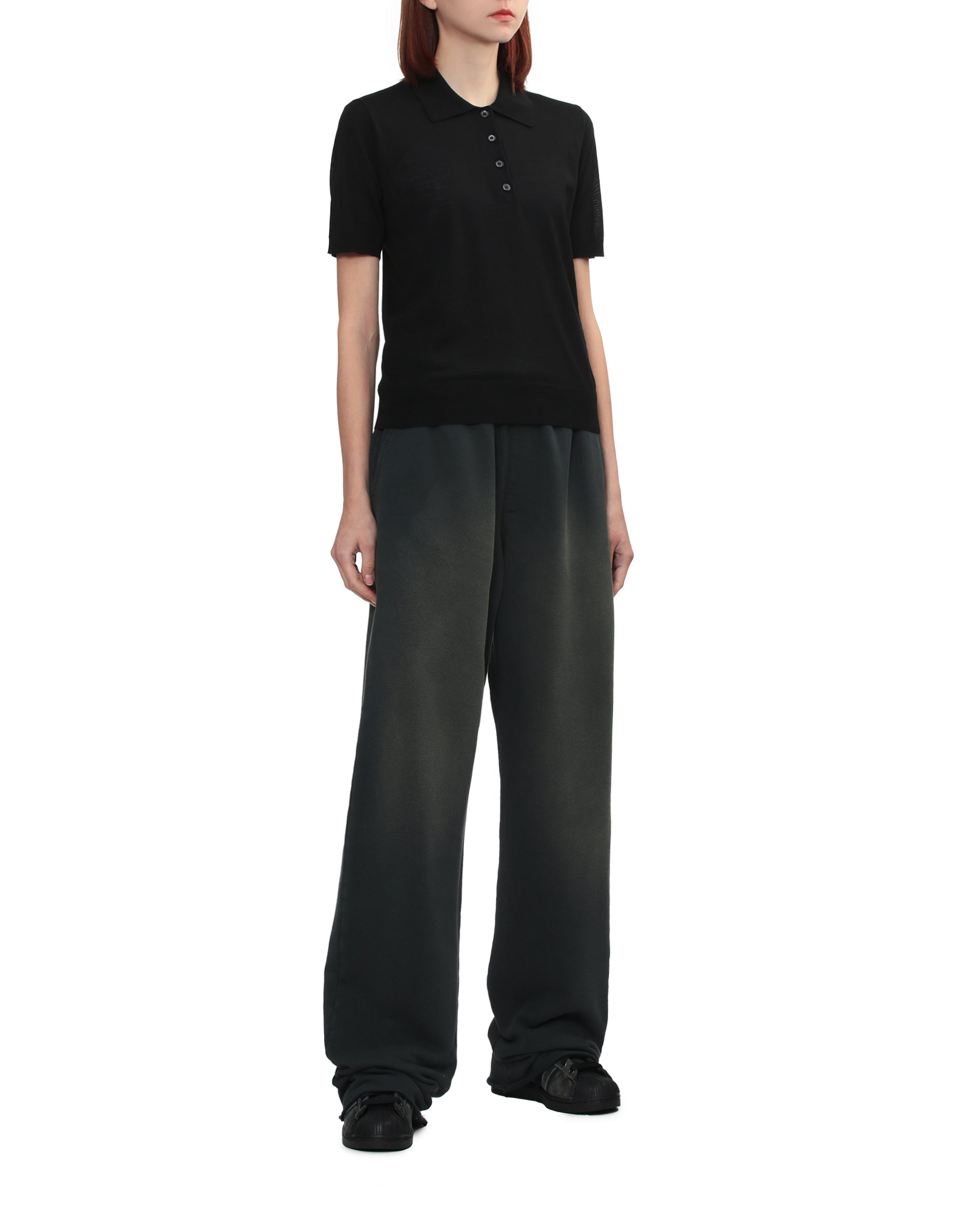 Polo short sleeve knit top