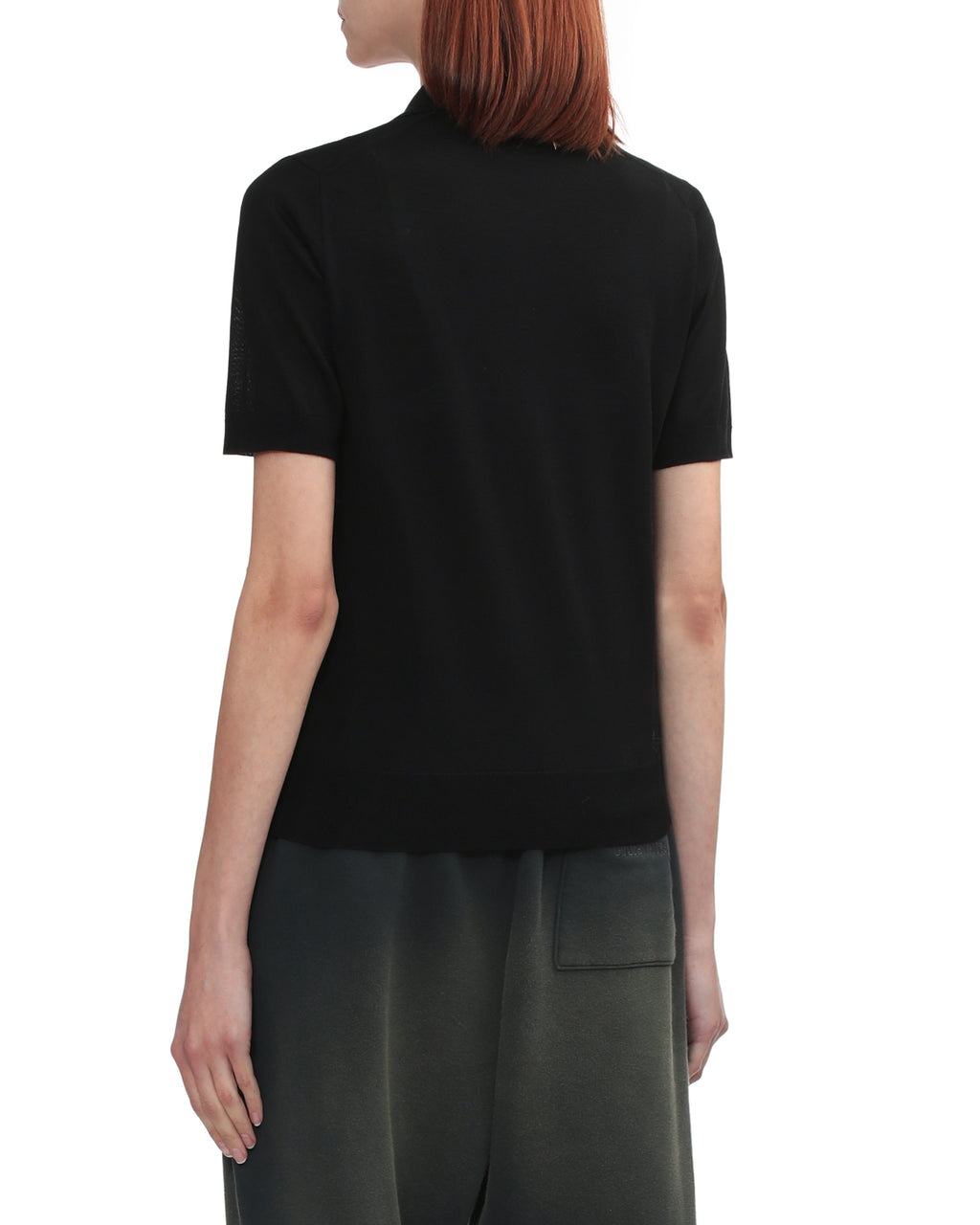 Polo short sleeve knit top