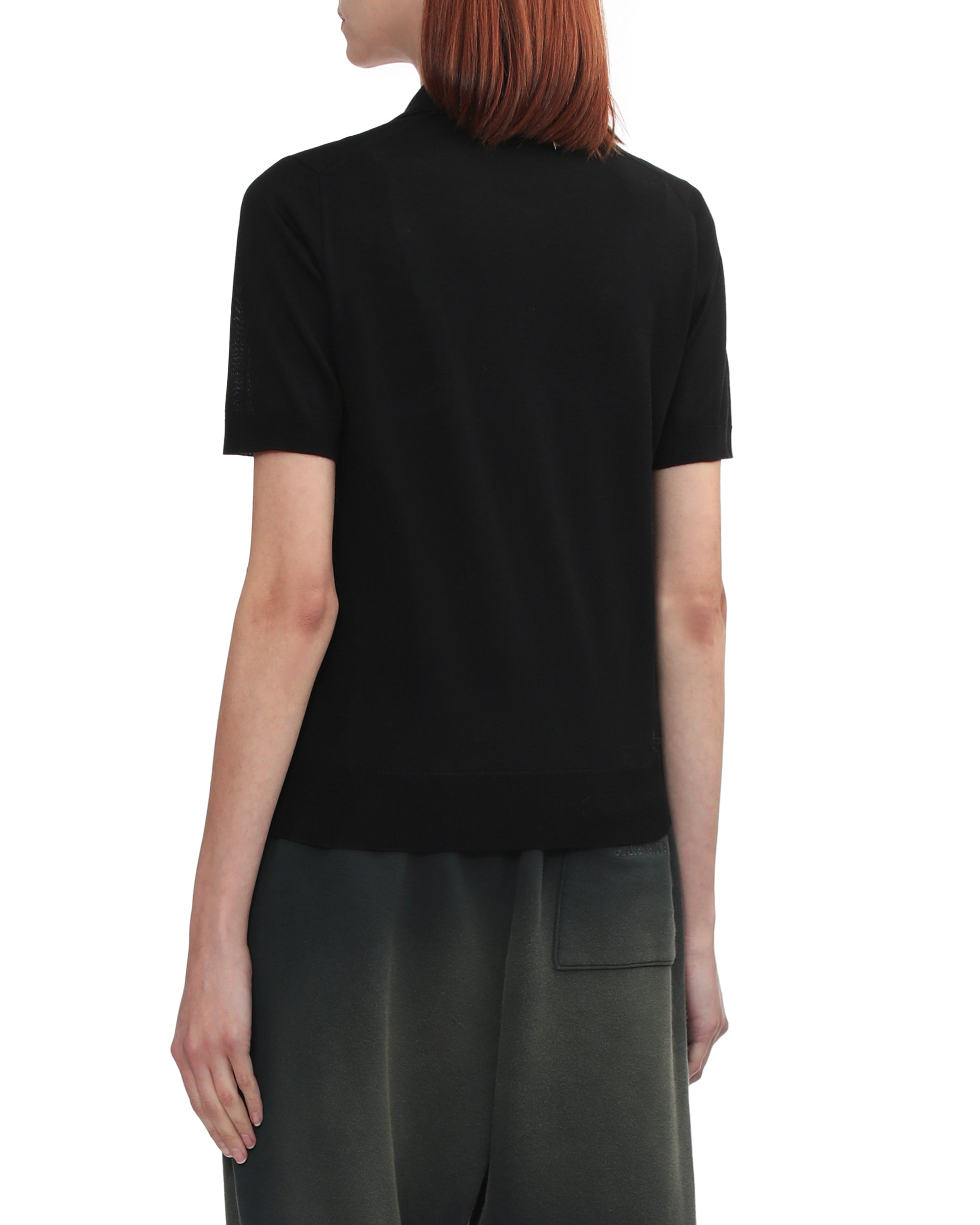 Polo short sleeve knit top