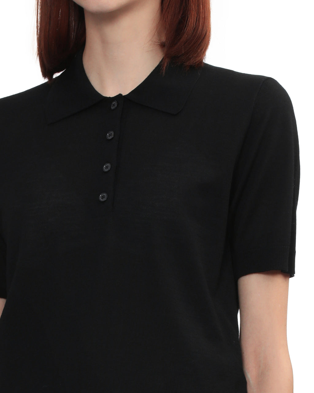 Polo short sleeve knit top