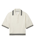 Crop polo shirt