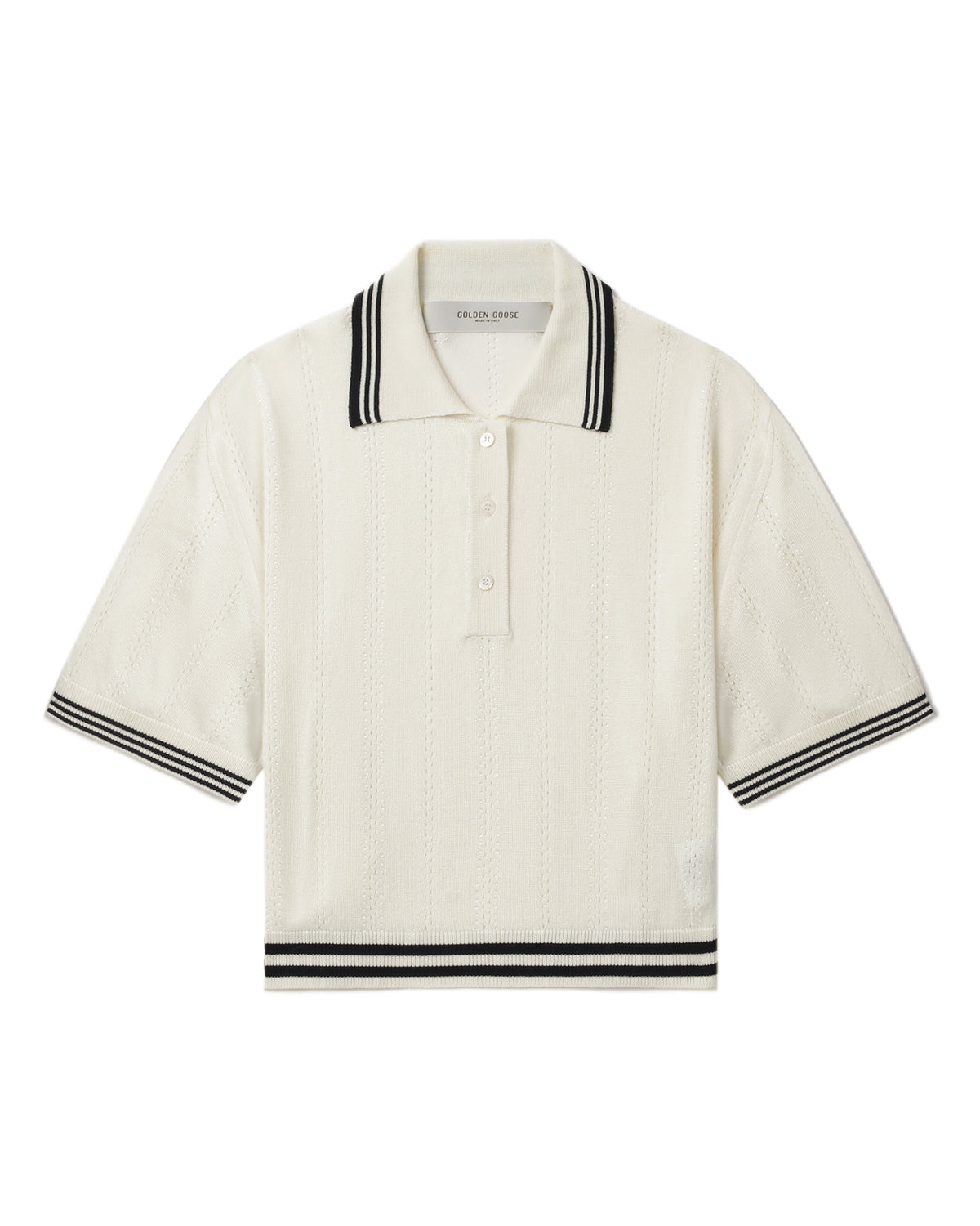 Crop polo shirt