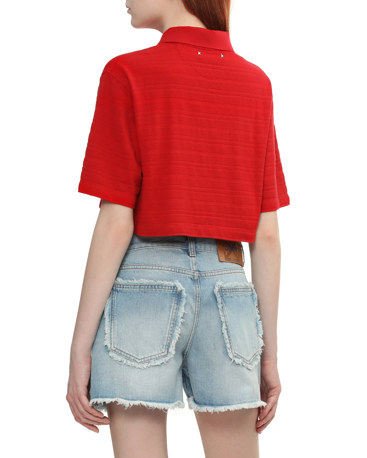 Cropped polo tee