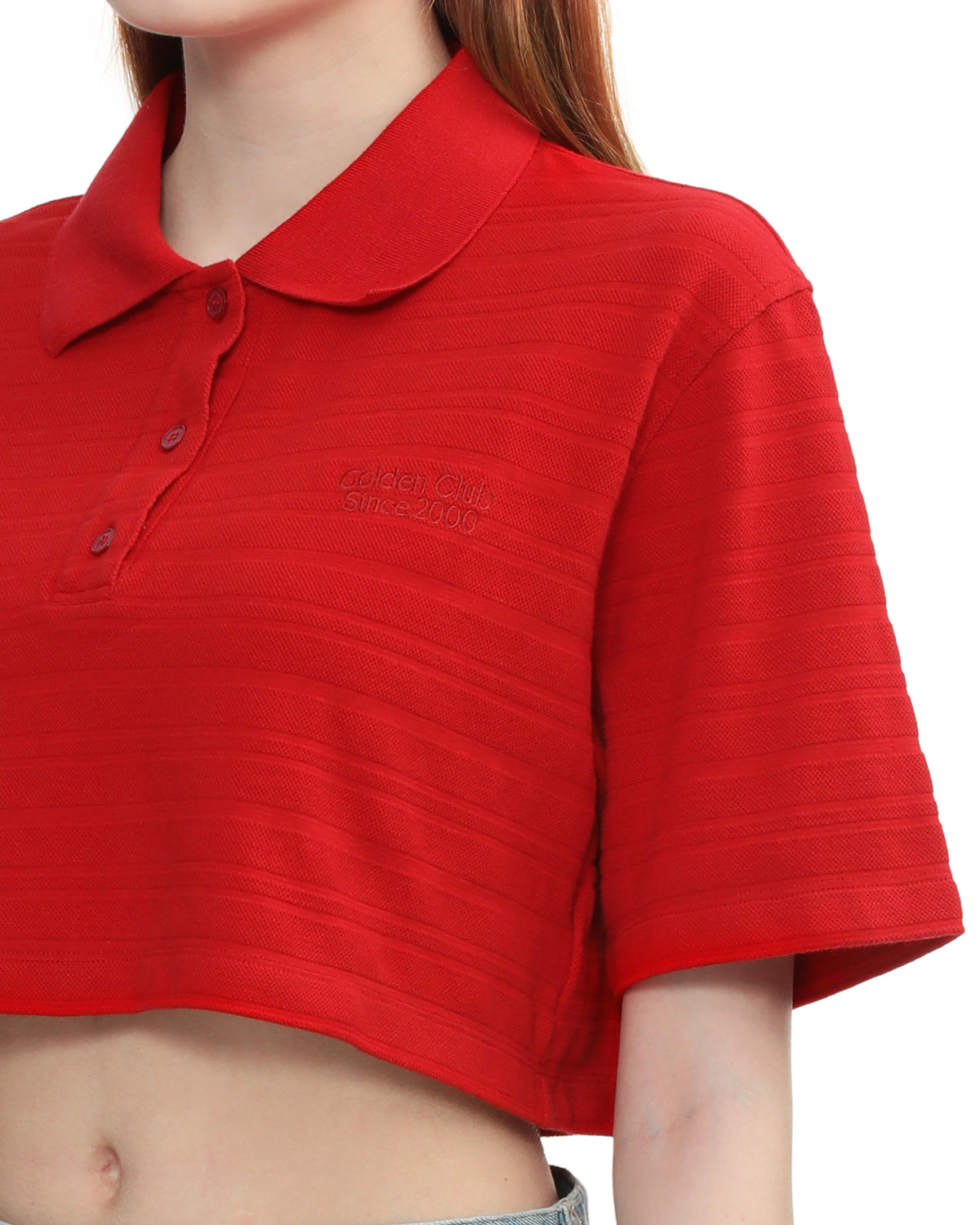 Cropped polo tee