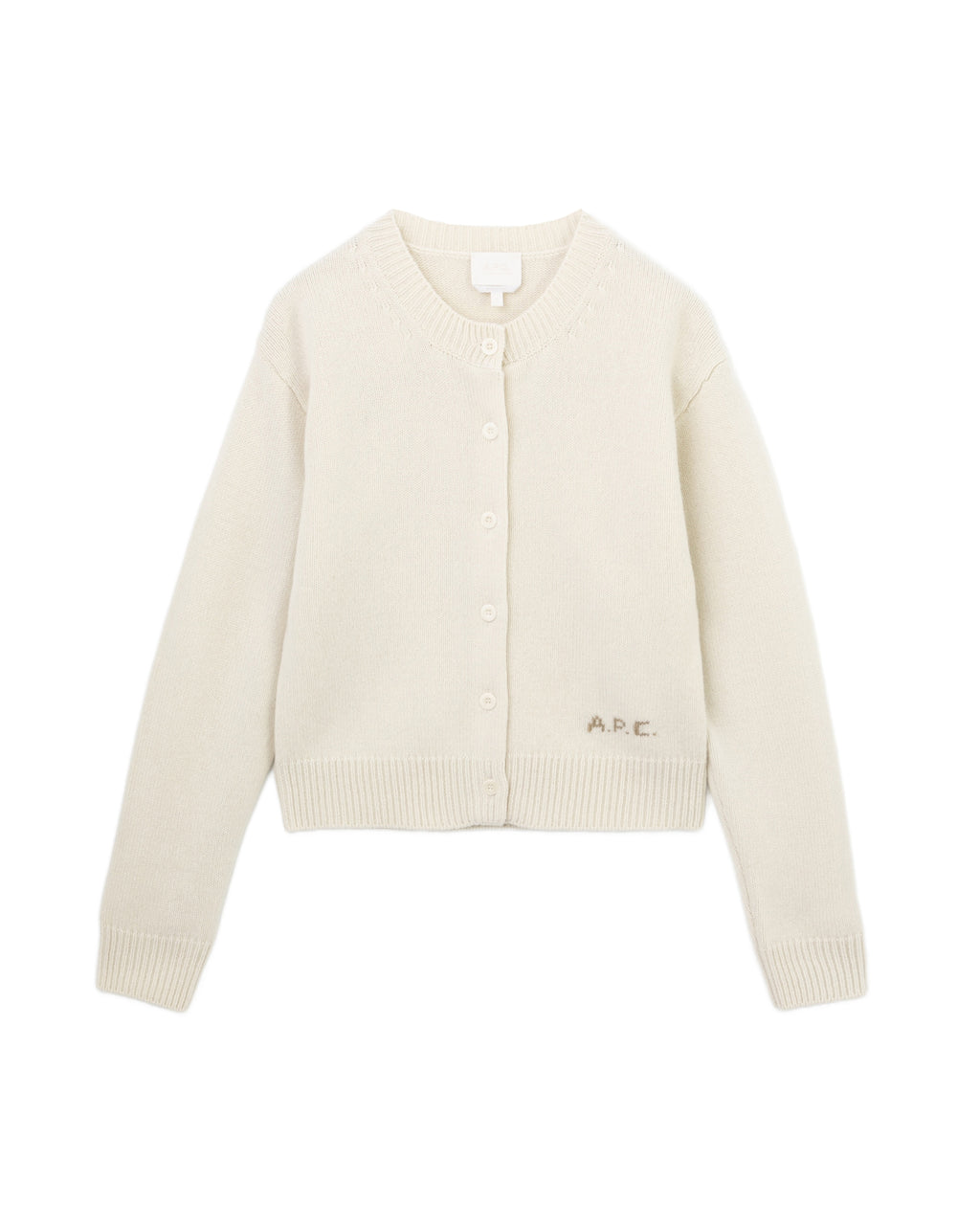Short wool cardigan