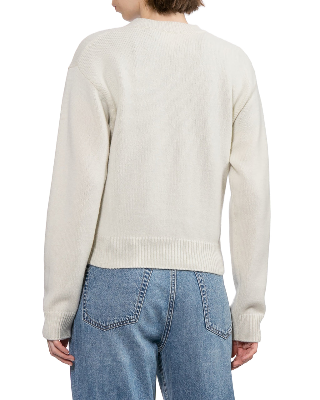 Short wool cardigan