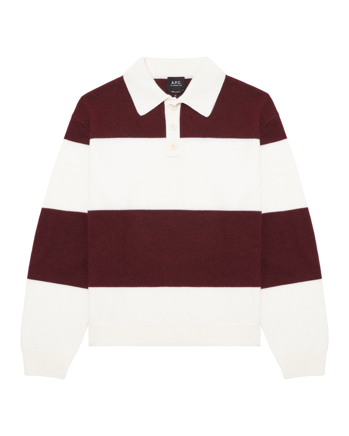 Striped polo sweater