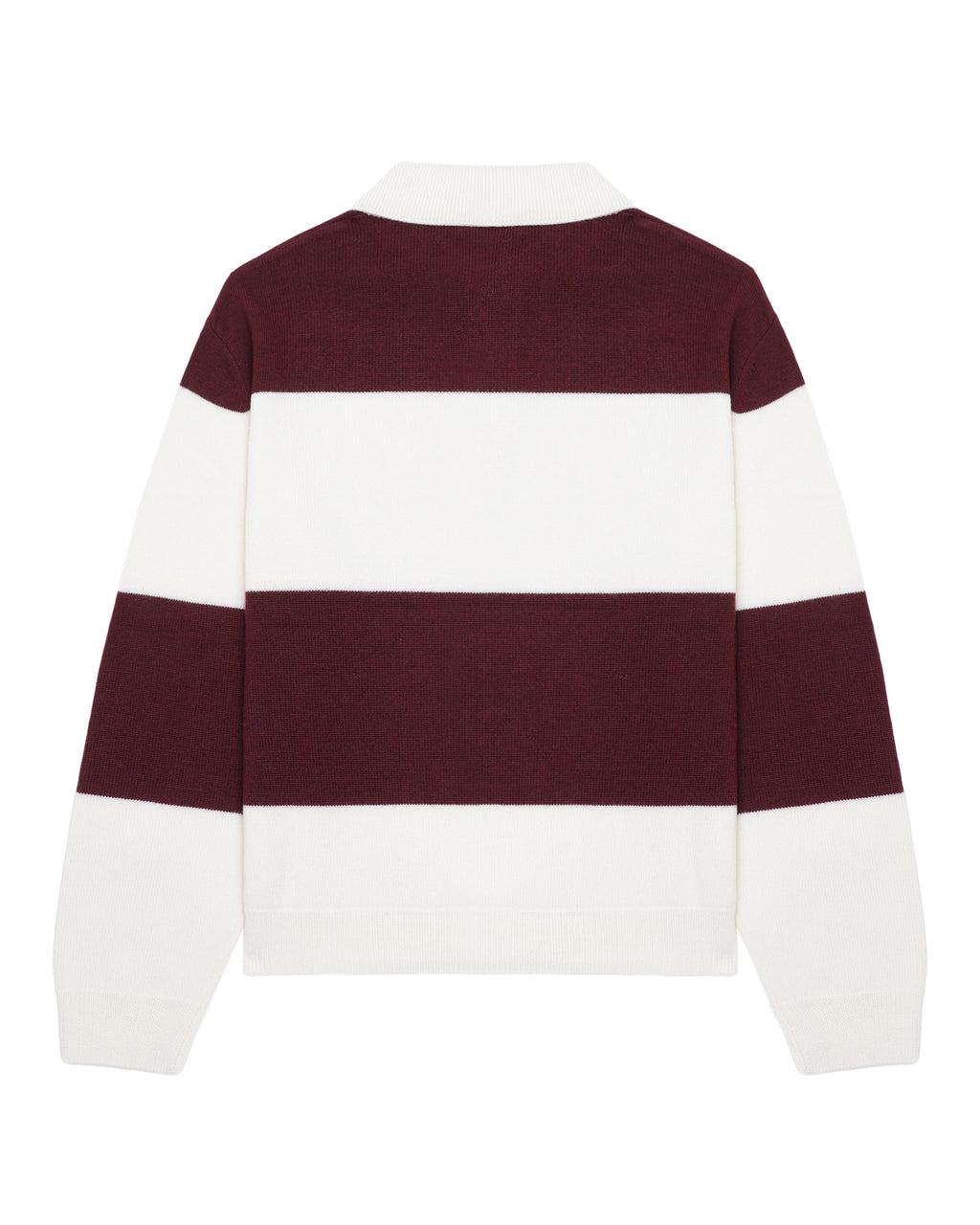Striped polo sweater