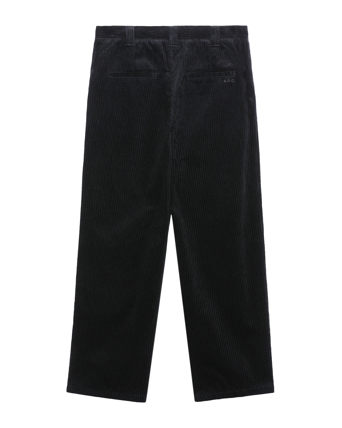 Pleated cord pants