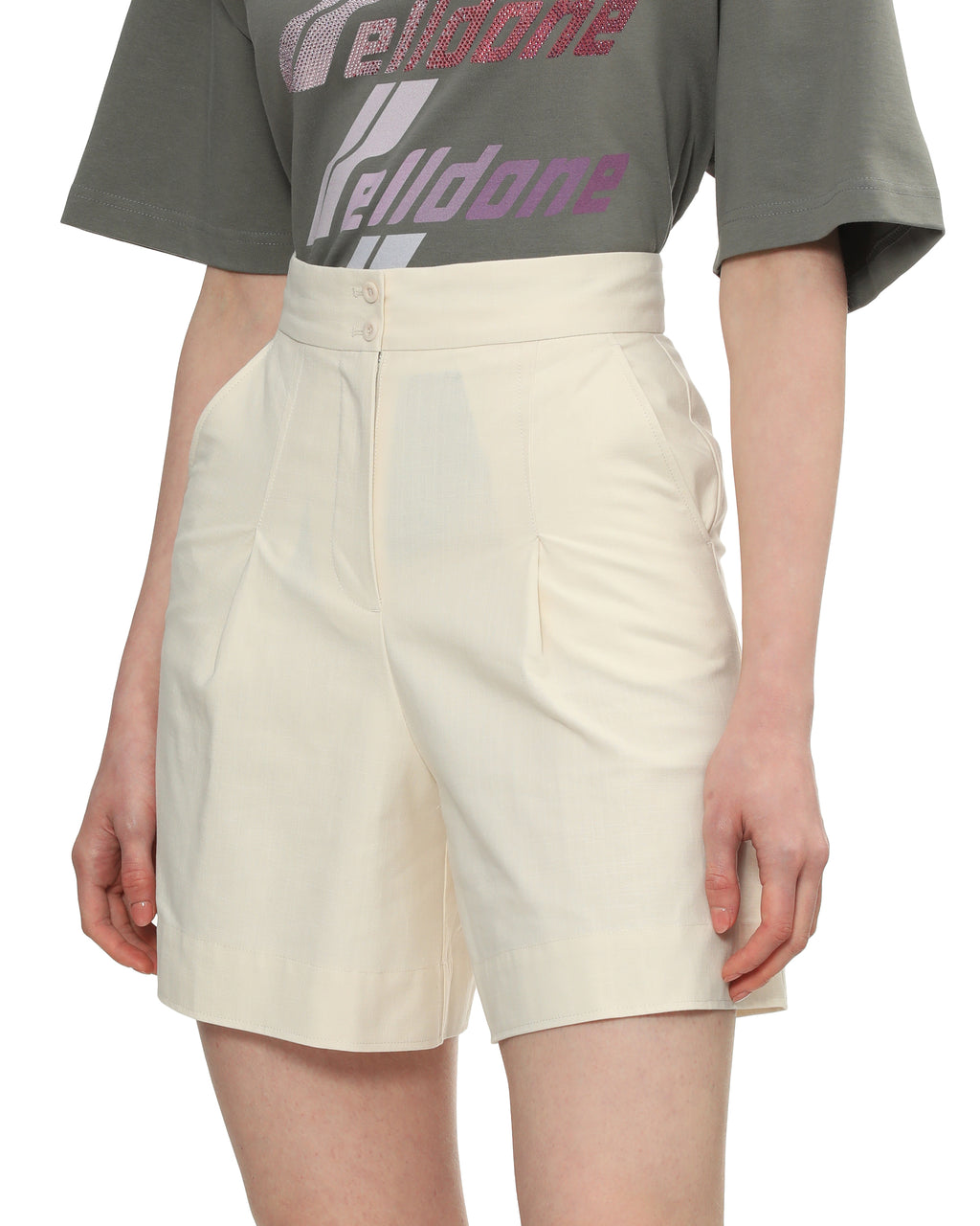 High-waisted shorts