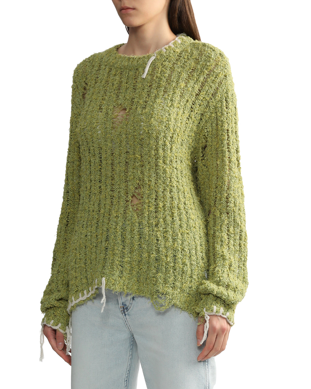 Damaged crewneck sweater