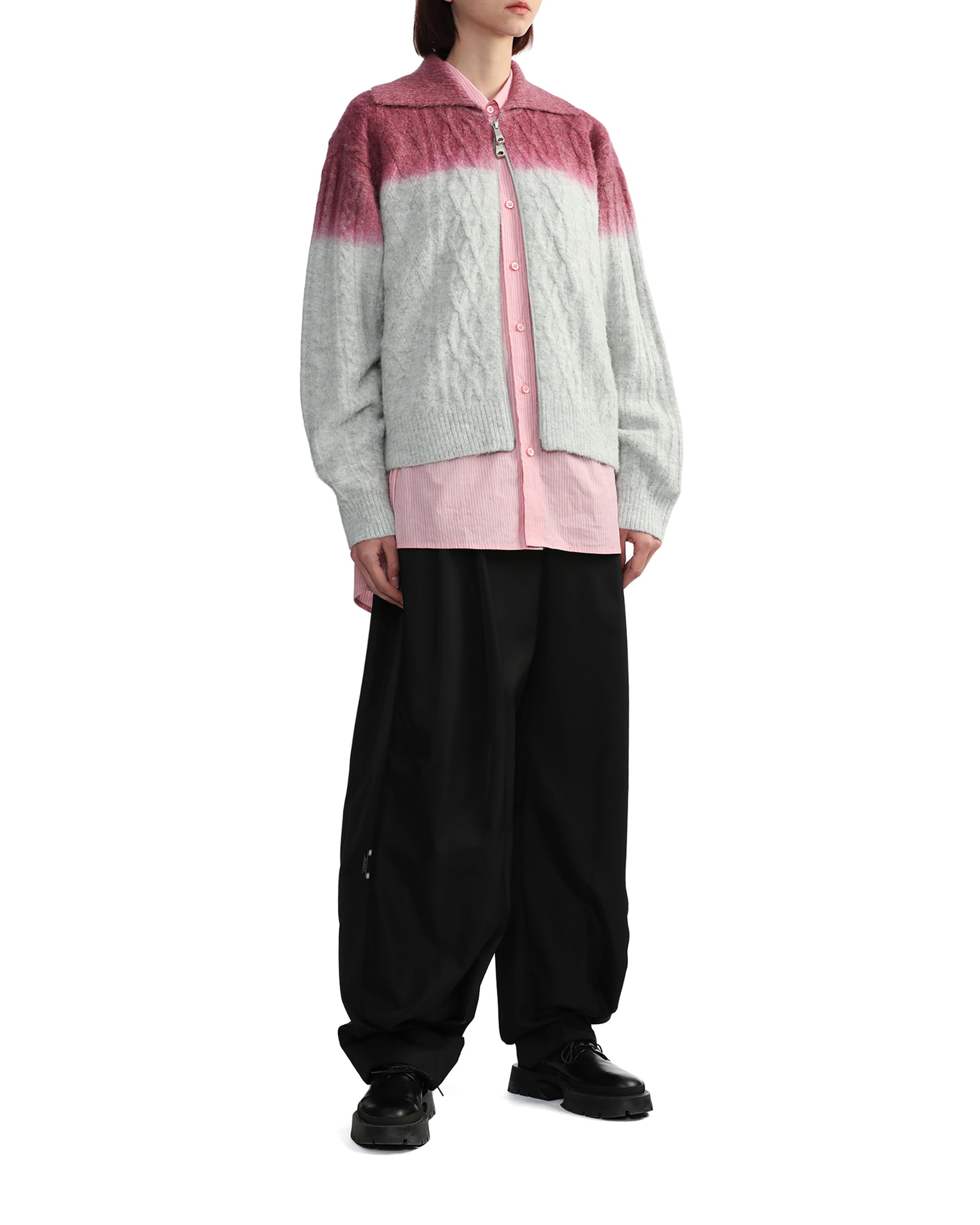 Zip-up cardigan