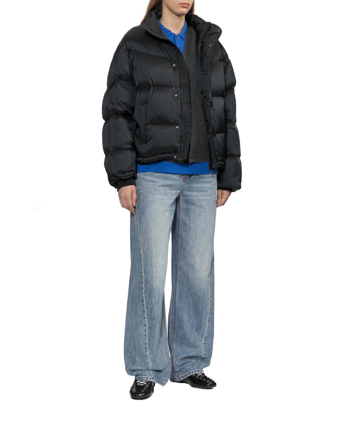 Stand collar puffer jacket