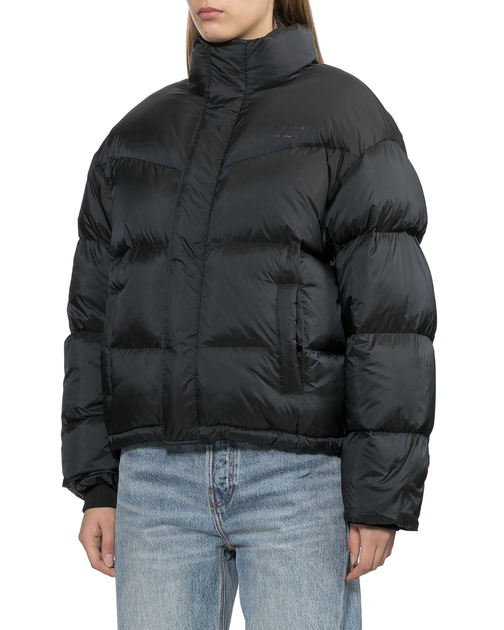 Stand collar puffer jacket