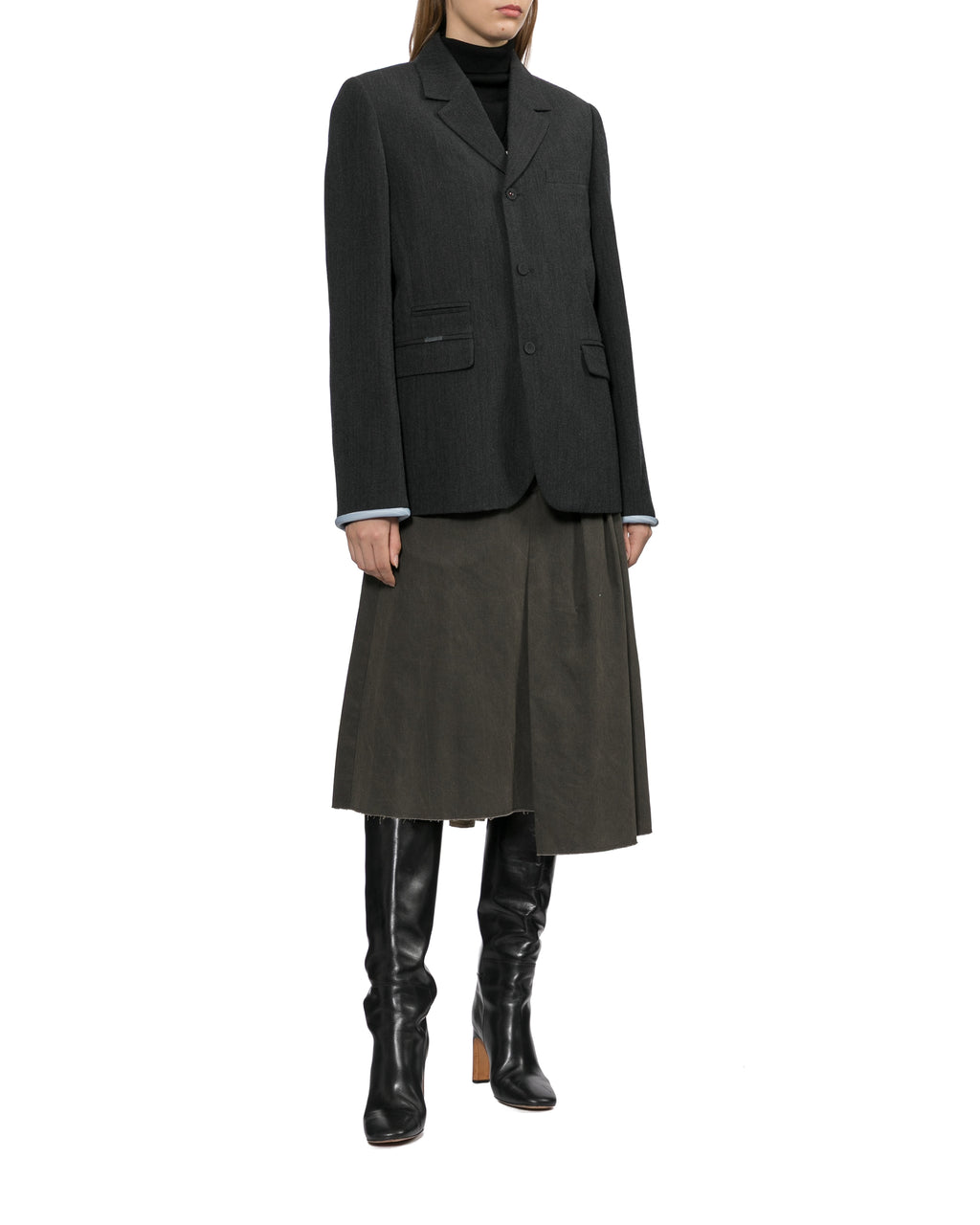 Notched lapel blazer