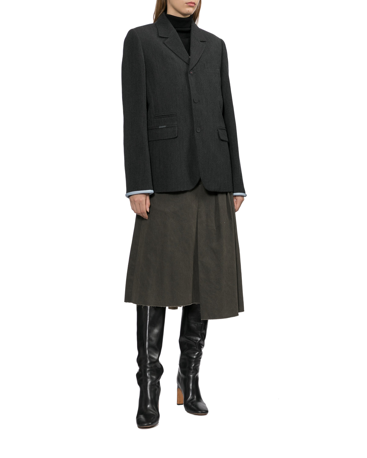 Notched lapel blazer