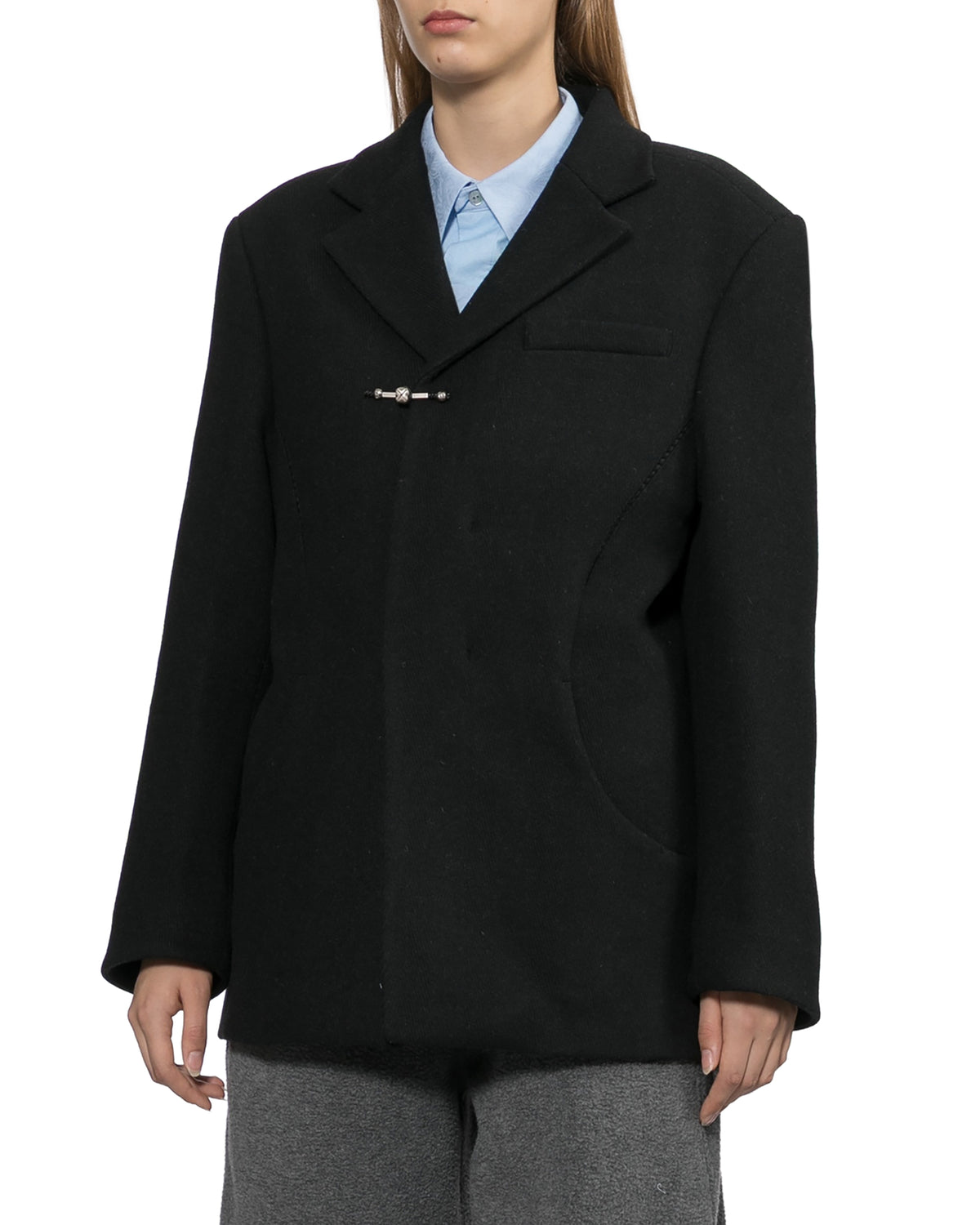 Notched lapel blazer