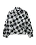 Check zip-up jacket