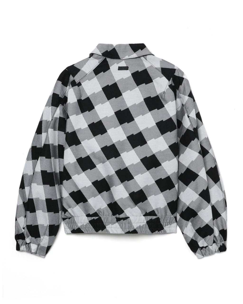 Check zip-up jacket