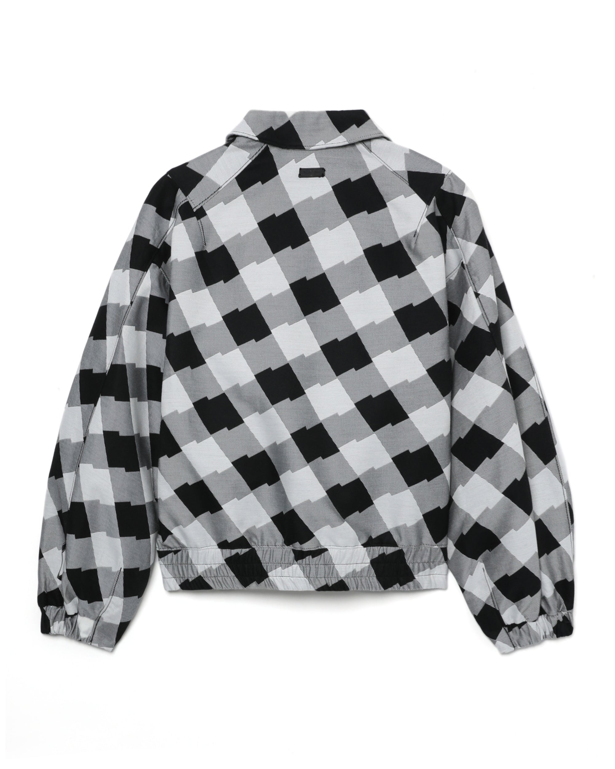 Check zip-up jacket