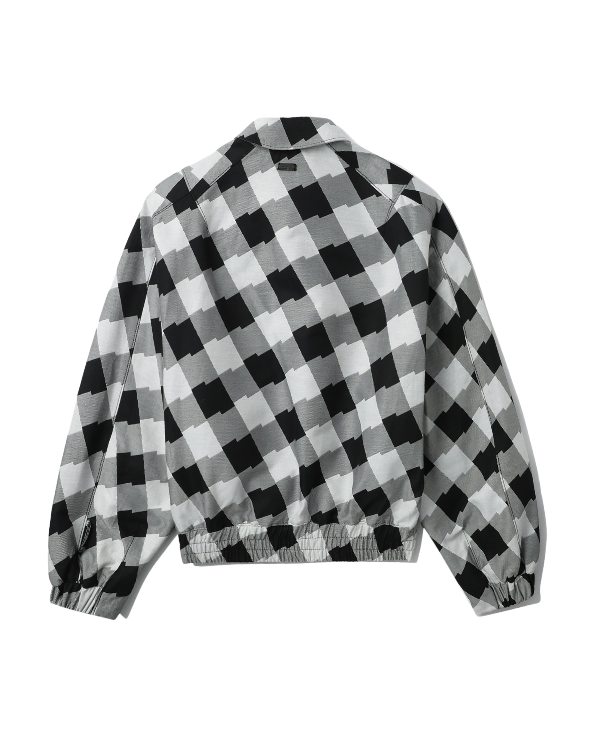Check zip-up jacket