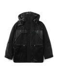 Panelled hooded jacket