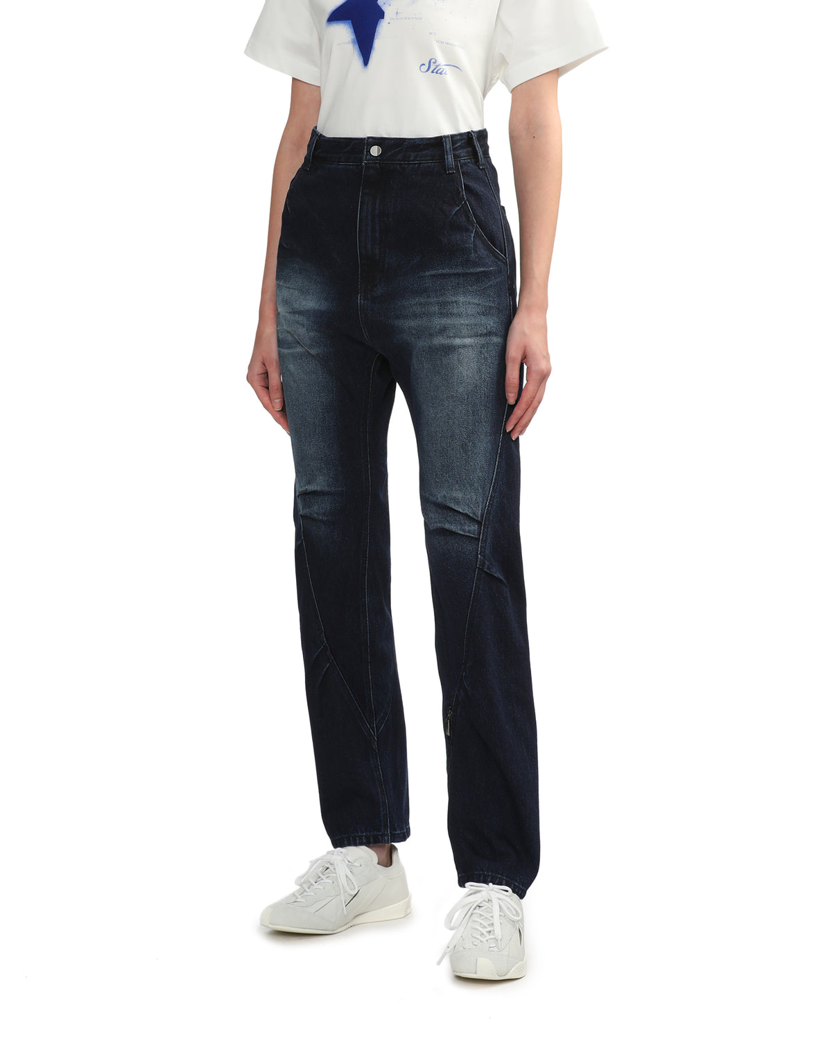 Panelled jeans
