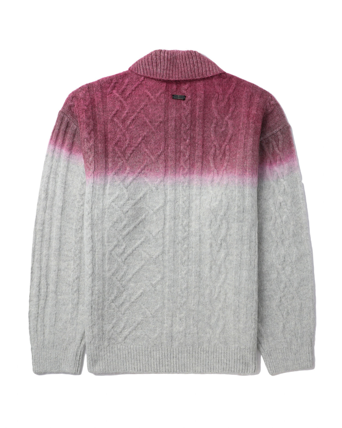 Collared gradient cable-knit sweater