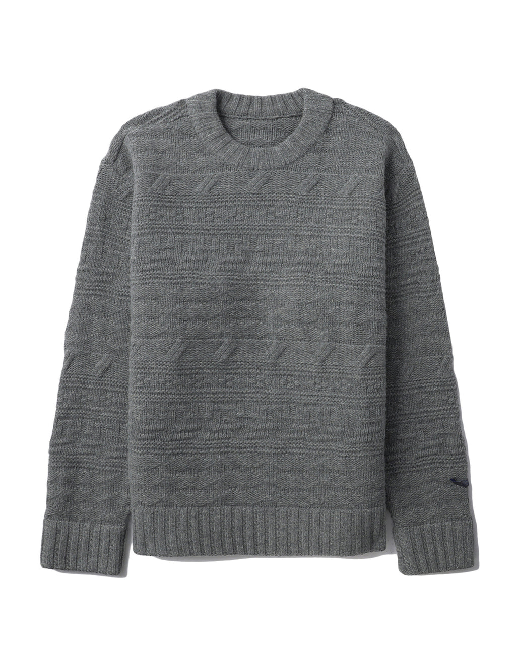 Jacquard nylon wool jumper