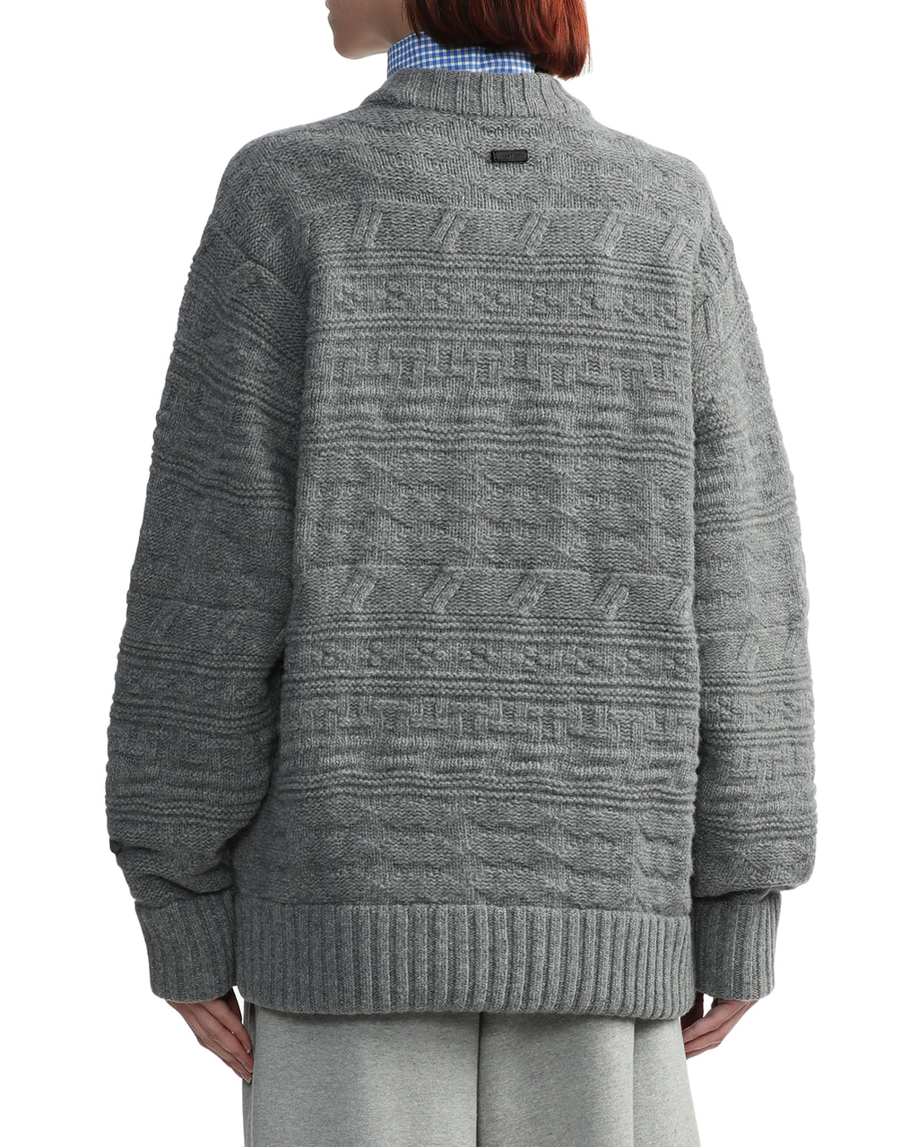 Jacquard nylon wool jumper