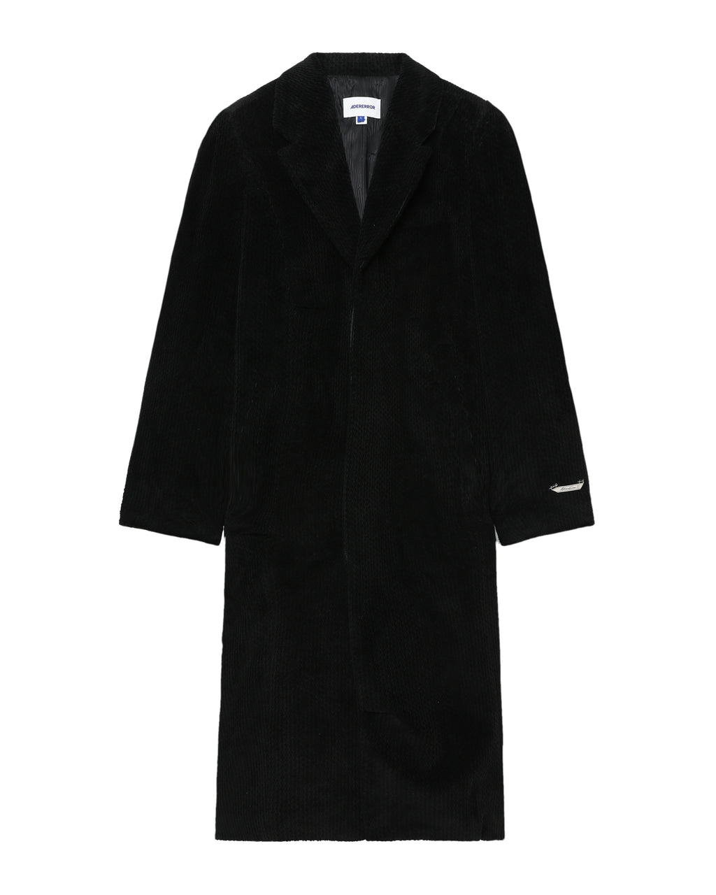 Single-breasted corduroy coat